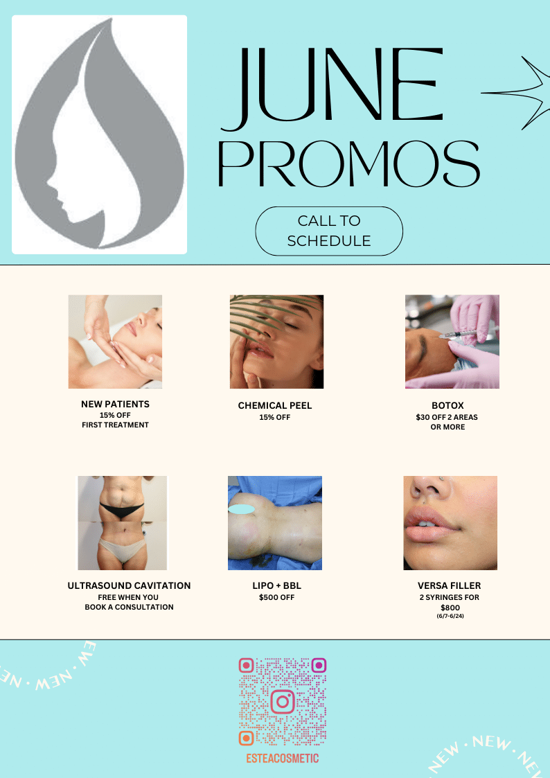 June promotions for our Medspa and Cosmetic Surgery Center