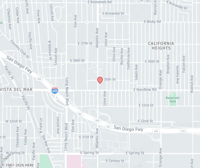 Location Map: 3440 Atlantic Avenue, Ste 2 Long Beach, California 90807